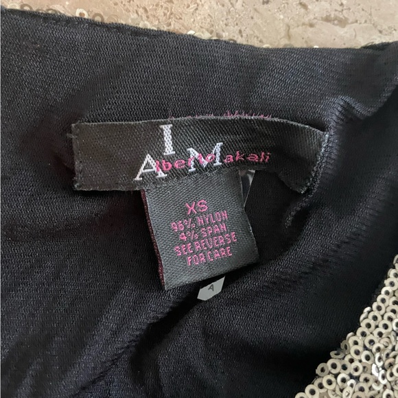 ALBERTO MAKALI Sequin Batwing Sleeve Mini Dress - Picture 4 of 7